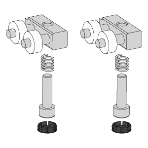 COPPIA CUSCINETTI RICAMBIO CALAMO NERO