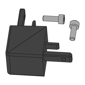 KIT RACCORDO ANGOLO CALAMO RICAMBIO NERO