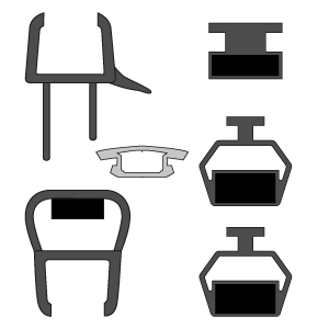 KIT GUARNIZ.RICAMB.KUBIK 6 B1, AB+F NERO