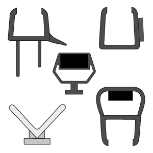 KIT GUARNIZ.RICAMB.WALL 8mm NERO