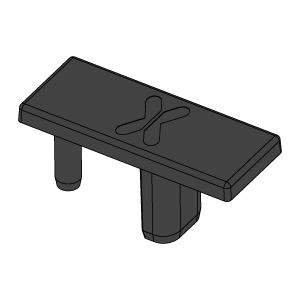 TAPPI MANIGLIA "M" NERO